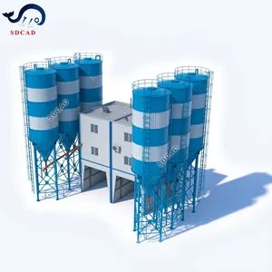 Advanced Vertical Silo with Integrated Dust Collector for Fly Ash Fly Ash Vertical Bolted Silo with Dust Collector for Powder Storage - Shandong Cad Industry Machinery Equipment Co., Ltd. - China