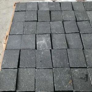 Anti-Slip Flamed Finish Black Basalt Cobblestone for Driveway Pavers - Xiamen Erock Stone Co. Ltd - China