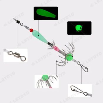 Blowing Tube Squid Hook Octopus Auxiliary Fishing Rod Fishing Tackle Factory Wholesale - Shandong Zhoutai Outdoor Products Co., Ltd. - China