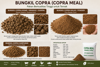 Copra Meal. Copra Cake Max. Moisture (%) 13% Port semarang indonesia Packaging 25 kg costume Product Type Animal Feed Place of Origin indonesia - CV BIAN LALA MANDIRI - Indonesia