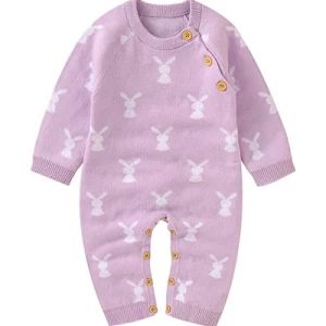 Cotton Knitted Rabbit Baby Rompers Infant Jumpsuit Toddler Jumper Sweater - Chengdu Square Fonda Ltd. - China