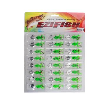 Artificial Soft Plastic with Hooks Fishing Lures Weigth 5g MOQ 1 Set Size 5.5cm Color Green Origin China Trademark OEM Sample Can Supply - Weihai Huayue Sports Co., Ltd. - China