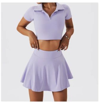 Wholesale Gym Wear 2 Piece Tennis Wear Women's Mini Golf Skirt Set - Xiamen Mega Garment Co., Ltd. - China