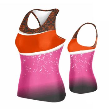 Custom Rhinestone Youth Girls Cheerleading Uniforms Cheerleading Racer Tank Tops - Dongguan Norns Sports Co., Ltd. - China