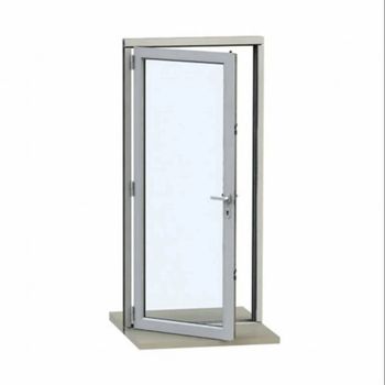 White Aluminium Door Frames Color White Shape Rectangular Glass Thickness 7mm Surface Finish Polished Product Material - N.S. Aluminium & Glass Work - India