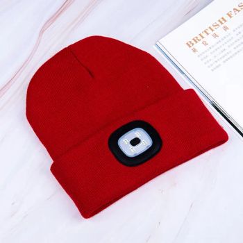 Outdoor Hiking Unisex Winter Custom Hat LED Lighting Warning Promotion Beanie Hats - GOOD IDEA PROMOTION LIMITED - China