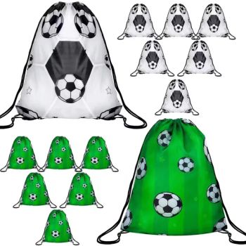 Custom Soccer Drawstring Bag Backpacks for Birthday Parties Bag White Cotton Eco Drawstring Bag - YIWU JINYE IMPORT AND EXPORT CO., LTD - China