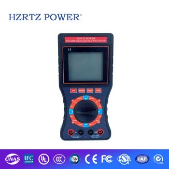 AC Voltage Range 30V-500V Current 10mA-20A Double Clamps Phase Meter - Wuhan Hertz Power Equipment Co., Ltd - China