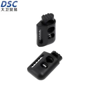 Plastic Black Cord Double Hole Rope Buckle Origin China Trademark DSC Element Fashion Stock Not Stock Model NO. BK0189 Spring With - DSC Xiamen Enterprise Pte Ltd. - China