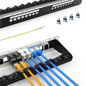 STP Shielded Patch Panels 19-Inch 1u with Back Bar, Wallmount or Rackmount - Ningbo Cabelink Electronics Co., Ltd - China