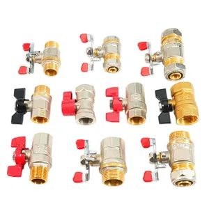 1 2 4 600 Wog Full Bore Port NPT Thread Brass Ball Valve Thread Nickel Plated Brass Ball Valve Fit Water Safety Standard - Flowflex Enterprise Co., Ltd. - China