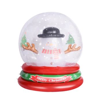 Christmas Blow up Decorations Snowman Inflatable Crystal Ball Colorful Built-in LED Lights - Lixin Outdoor Product Co., Ltd. - China