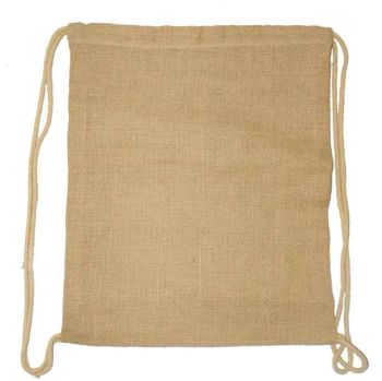 Natural Jute Reusable Backpacks Burlap Bags with Drawstring for Shopping Sports - Xiamen Top Green Bags Co., Ltd. - China
