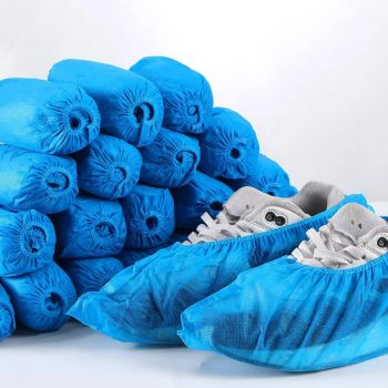 Factory Wholesale Blue CPE Disposable Shoe Cover Anti-Dust Waterproof Overshoes PE Material Foot Covers - AK.BOLO MEDIK LTD - Thailand