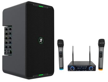 Mackie ShowBox Rechargeable 8" DJ PA Bluetooth Speaker+Mixer+Dual Wireless Mics - Vt7 Network Inc - United States