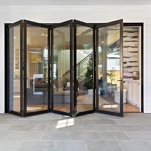 Modern Manufacturing Double Glass Sliding Automatic Entrybi Fold Door Rubber Seals - Yimu Housing Co., Ltd. - China