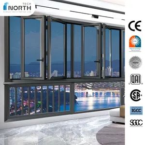 Northtech Custom Aluminum Insulated Folding Windows Bi-Fold Windows - Beijing Bright View Windows and Glass Co., Ltd. - China