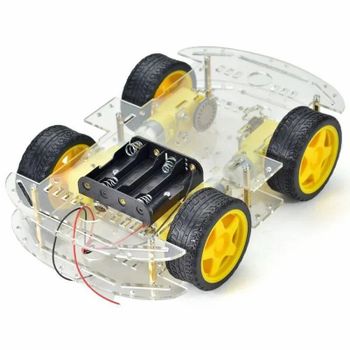 4wd Smart Motor Robot Car Chassis Kit Assembly Time Minutes Mounting Holes Predrilled Intended Use Robotics Projects Compatibility Arduino, Raspberry Pi, Motor - Glassfield infotech private limited - India