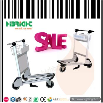 Three Wheels Airport Luggage Trolley with Hand Brakes Quantity 4 Color White Castor 6 Inch Condition New MOQ Customized Kind With - Suzhou Highbright Enterprise Limited - China