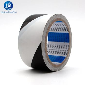 Yellow and Black Traffic PVC Floor Caution Hazard Line Coloured Outdoor Underground Road Warning Adhesive Marking Tape - Qingdao Haibo Adhesive Products Co., Ltd. - China