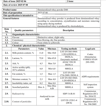 Demineralised whey powder - Oak & Willow Garden Ltd - United Kingdom