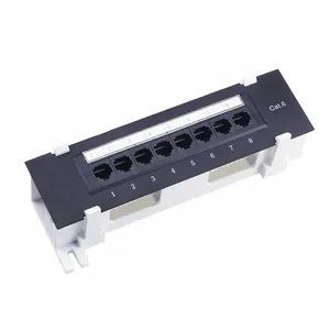 CAT6 8 Port 1U Patch Panel Unshielded with Coded T568A/B Wiring for RJ45 Network Cables Wall Mount - Ningbo Weidan Electronics Co., Ltd. - China