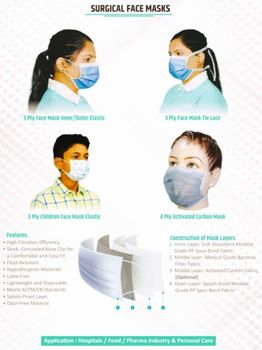 3 ply disposable surgical mask from Vebesglobal 3 ply disposable surgical mask - Vebesglobal - India