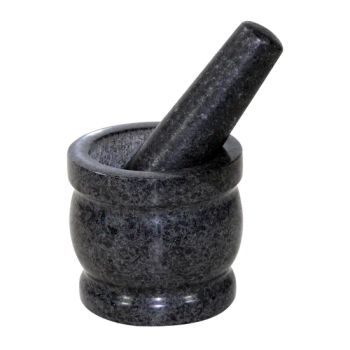 Black Polished 8X7.5cm Granite Stone Mortars and Pestles Set Size Small Color Black Origin China Brand Cookwin Design - Hebei Cookwin Kitchen Products Co., Ltd. - China