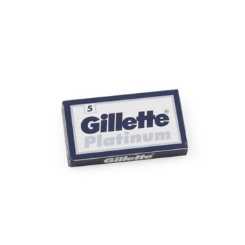 Gillette, 100 Gillette Platinum Double Edge Safety Razor Blades on a Graphics Card - 20 Dispensers of 5 Blades - Smart Agri GmbH - Germany