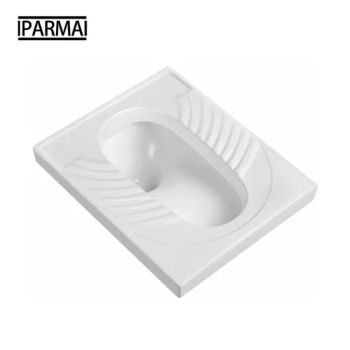 Chaozhou Sanitary Ware Factory Hot Sale White Color Ceramic Wholesale Price Squat Toilet Pan Bathroom Wc Squatting Pan Bathroom Accessories - Chaozhou City Chao'an District Fengtang Town Jinleyou Ceramic Factory - China