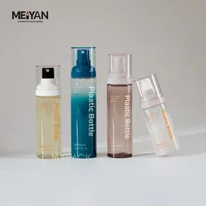 Mypack Pet Round Plastic Cosmetic Skincare Tanning Oil Face Mist Spray Bottles with Lid 100ml 125ml Luxury - Guangzhou Meiyan Packaging Products Co., Ltd. - China