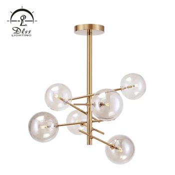 Decorative Glass Ball LED Lighting Modern Pendant Chandelier MOQ 10 Pieces Port Shenzhen Model NO. 9307P Warranty 2 - Zhongshan DLSS Lighting CO., LTD. - China