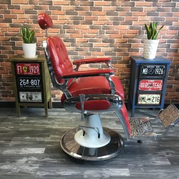 Salon Hair Equipment Antique Barber Chairs Hairdresser Red Barber Chair - Henan Eminent Medical Devices Co., Ltd. - China