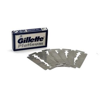 Gillette Platinum Double Edge Razor Blades Men, Pack of 50 Stainless Steel Safety Razor Blade Refills - Smart Agri GmbH - Germany