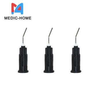 Dental Pre-Bent Irrigation Needle Tips Black Material Metal Certification CE Specification 18-25g Trademark Medic home Origin Jiangsu, China - Medic-Home Co., Ltd. - China