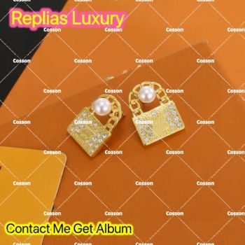 Hot Sale Luxury Ladies Stainless Steel Brass Earrings Designer 1 1 Replicas Online Store 5AAA Anti Tarnish Waterproof Blinged Long - Cosson Industry & Trade Co., Ltd - China