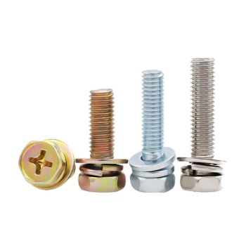 Nickel/Zinc-Plated Carbon Steel Triple-Combination Bolts GB9074.13 Hex-Head Cross Screws Washer Assemblies M3m4m5m6m8m10m12 - Hebei Lingke Metal Products Co., Ltd - China