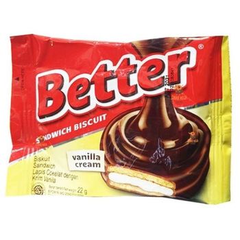 BETTER SANDWICH BISCUITS Taste sweet Shape round Type Cookie Texture CRISPY Feature Normal Weight (kg) 0.22 Flavor - PT CITRA SUKSES INTERNASIONAL - Indonesia