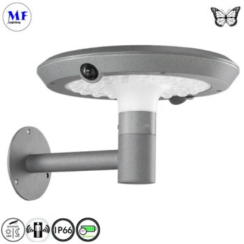 Factory IP66 Waterproof Double PIR Motion Sensors Die Cast Aluminum Outdoor LED Solar Wall Garden Light for Courtyard Villa Sidewalk Park - Dongguan MF Lighting Co., Ltd - China