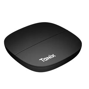 Satellite Receiver Smart TV Box Android TV Box HS Code 85176229 Trademark SOFTEL Model NO. TANIX-H2 Specification ROhS WiFi 802.11n - Hangzhou Softel Optic Co., Ltd. - China