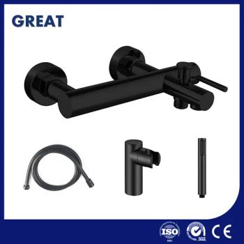 Great Bathroom Faucet Sink Manufacturing Wholesale Bathtub Taps with Spout Gl32103bl321 Matt Black Single Lever Bath Faucet Freestanding Mobile Home Tub Faucet - Ningbo Great Manufacture & Trading Co., Ltd. - China
