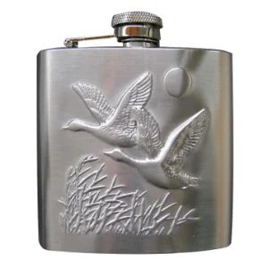 Embossing Hip Flask Gift for Outdoor Origin China Capacity 6oz Logo Embossing HS Code 73102900 Model NO. H06011 Metal Stainless - Chongqing Dontop Optics Co., Ltd. - China