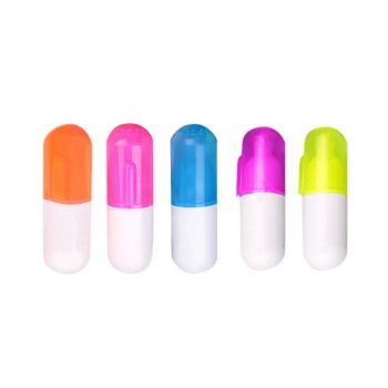 Promotional Custom Logo Mini Multi Color Pill Shaped Highlighter Marker Pen - Ningbo Becol Stationery & Gifts Co., Ltd. - China