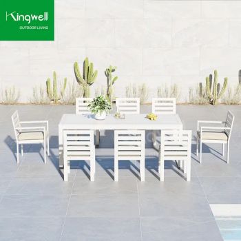 High End Modern Aluminum Outdoor Tables and Chairs Set Garden Furniture - Foshan Kingwell Industry Co., Ltd. - China