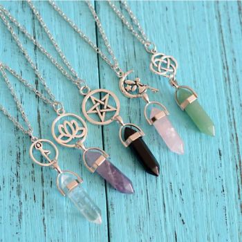 Gemstone Quartz Crystal Stone Pendants for DIY Necklace Jewelry Making - Jiuya Huitong (Qingdao) International Trade Co., Ltd. - China
