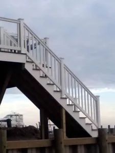 Stair and Pool White Color and Black Color PVC Railing Color White Hole Shape No Material Plastic Model NO. LJ 1660 Trademark - Suzhou Longjie Plastics Technology Co., Ltd. - China