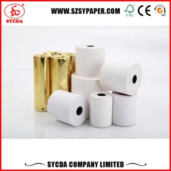 Thermal 3 1/8'' Cash Register Paper Layer 1 Image Black Sample Free Trademark SY Origin China Model NO. SY270 HS Code 481190000 - Sycda Company Limited. - China