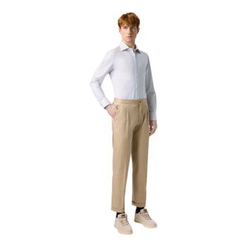 Casual Beige Linen Summer Breathable Custom Tailored for Comfort and Casual Wear Mens Shirts - Qingdao Steven Tailoring I&T Co., Ltd - China