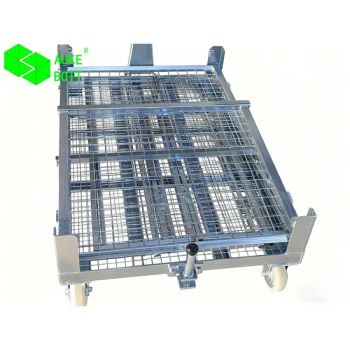 Industrial Grade Foldable Storage Cage Trolley with Space Saving Design - Tai Cang Auke Storage Equipment Co., Ltd. - China