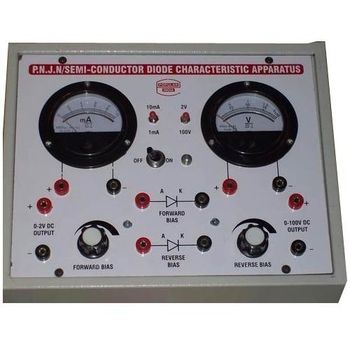 Semiconductor Diode Characteristics Apparatus Current 250mA Voltage 0-12V DC Voltmeter 1.5V/15V DC Ammeter - Saran Scientific Corporation - India